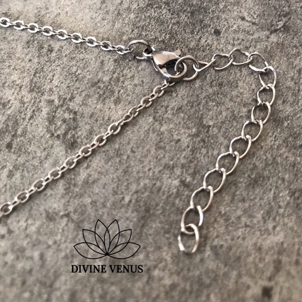 Raw Black Tourmaline Necklace | Stainless Steel - Picture 7 of 7